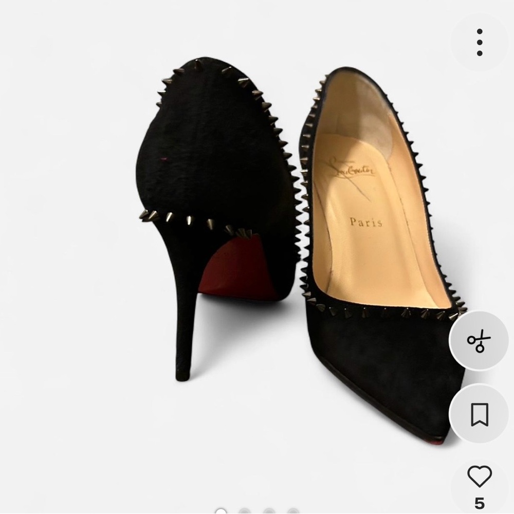 Christian Louboutin Black Spiked Heels